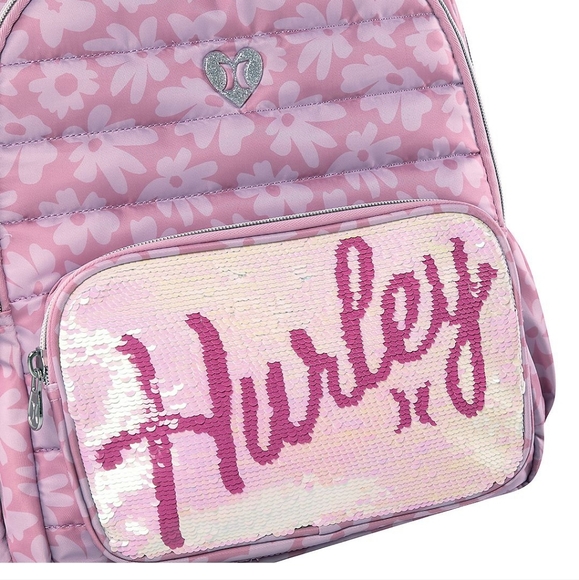 Hurley Unisex Adult Sequin Backpack, Peony Pink, One Size - Picture 4 of 4